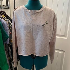 Stradivarius Cropped Pink Sweater